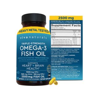 Ômega 3 Viva Naturals, Potência Tripla, EPA, DHA DPA