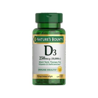 Nature's Bounty, Vitamina D3, 250 mcg 10.000 IU, 72 Softgels