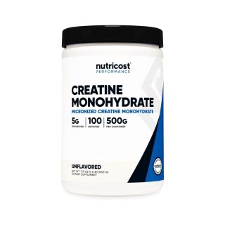 Nutricost Creatina Monohidratada Micronizada em Pó 500g - 5g por Porção